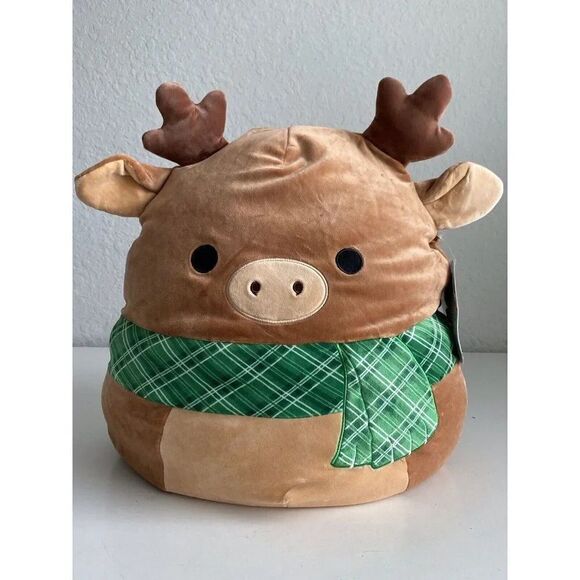 Squishmallows Ruby the Reindeer 16” Scarf Christmas Holiday Super Soft Plush Toy - Picture 1 of 8